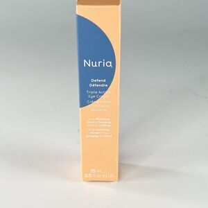 Nuria Defend Triple Action Eye Cream Dark Circles Puffiness .5 fl oz 15 mil NIB